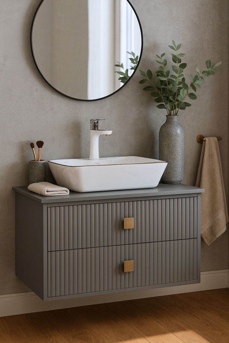 Pure modern banyo görüntüsü